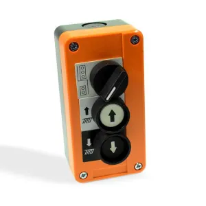 Control Box for Tail Lifts - Yellow Three Button (Push & Selector)
