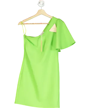 Dancing Leopard Joy One Shoulder Mini Dress In Apple Green UK 6