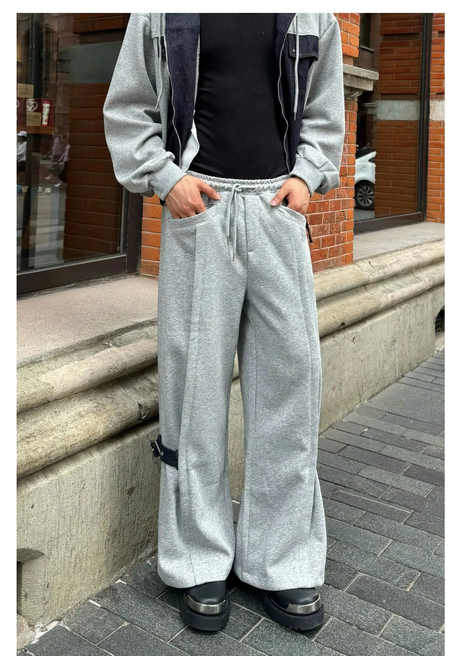 Denim Patchwork Fashion Suit