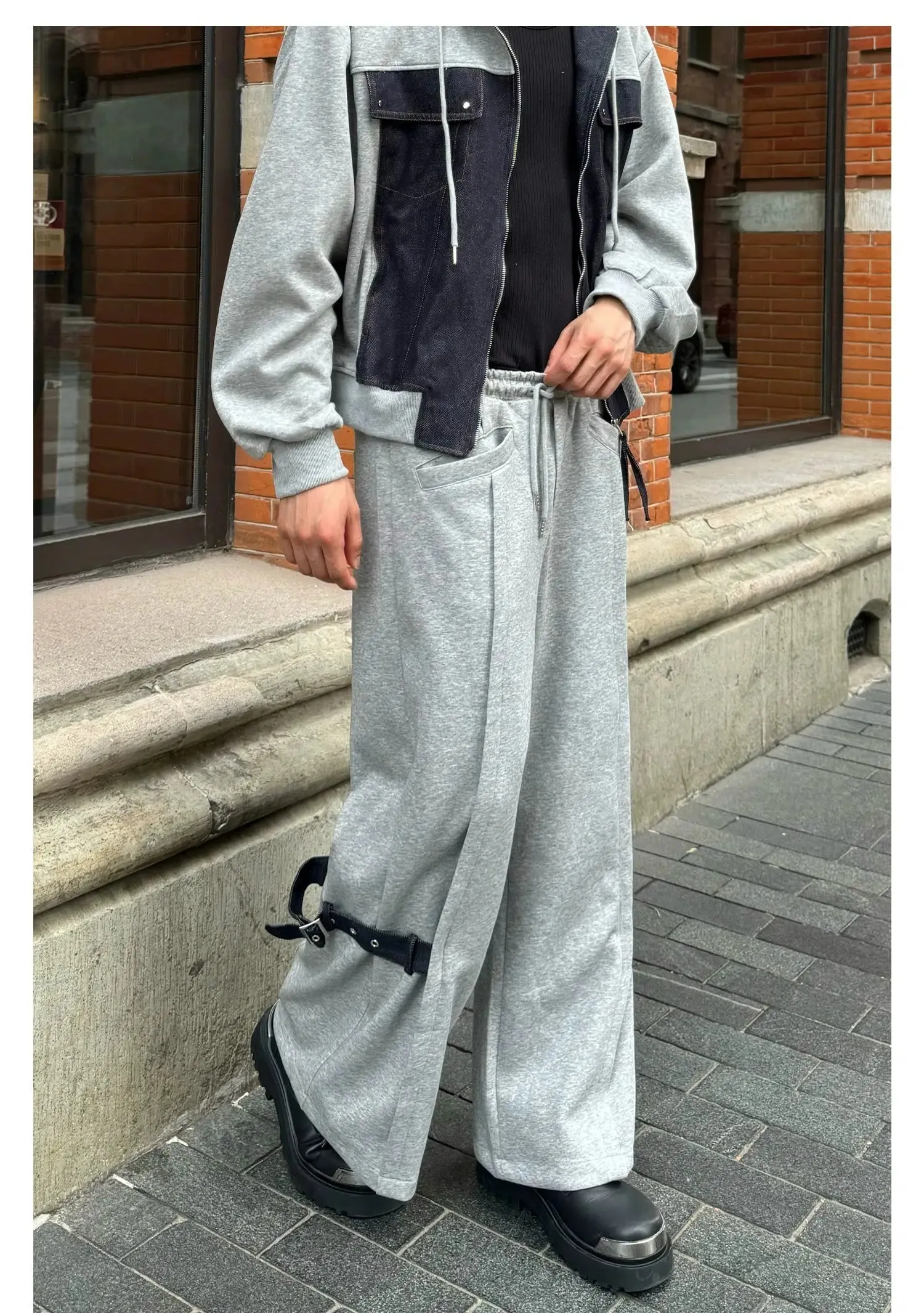 Denim Patchwork Fashion Suit
