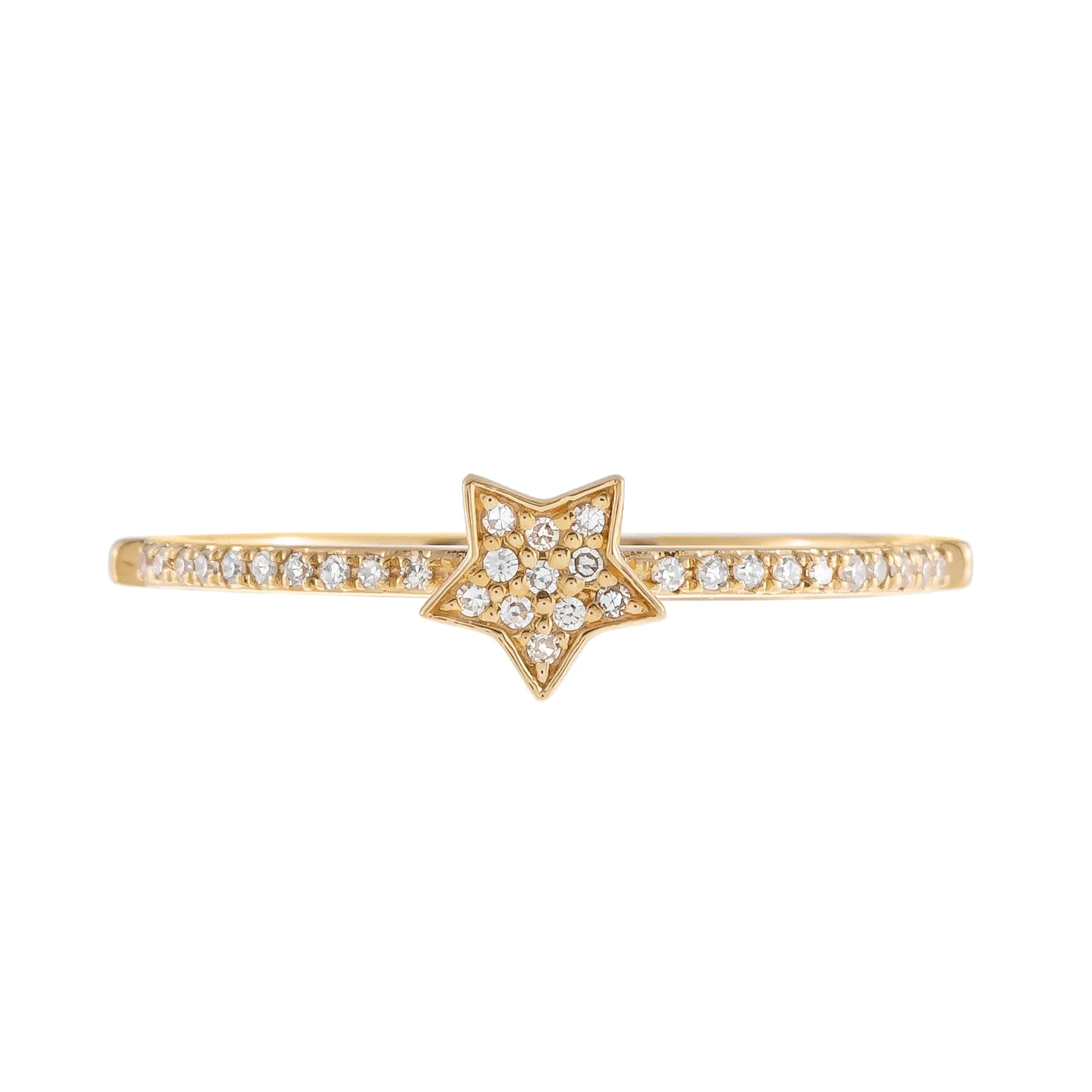 Diamond Mini Star Ring 14K