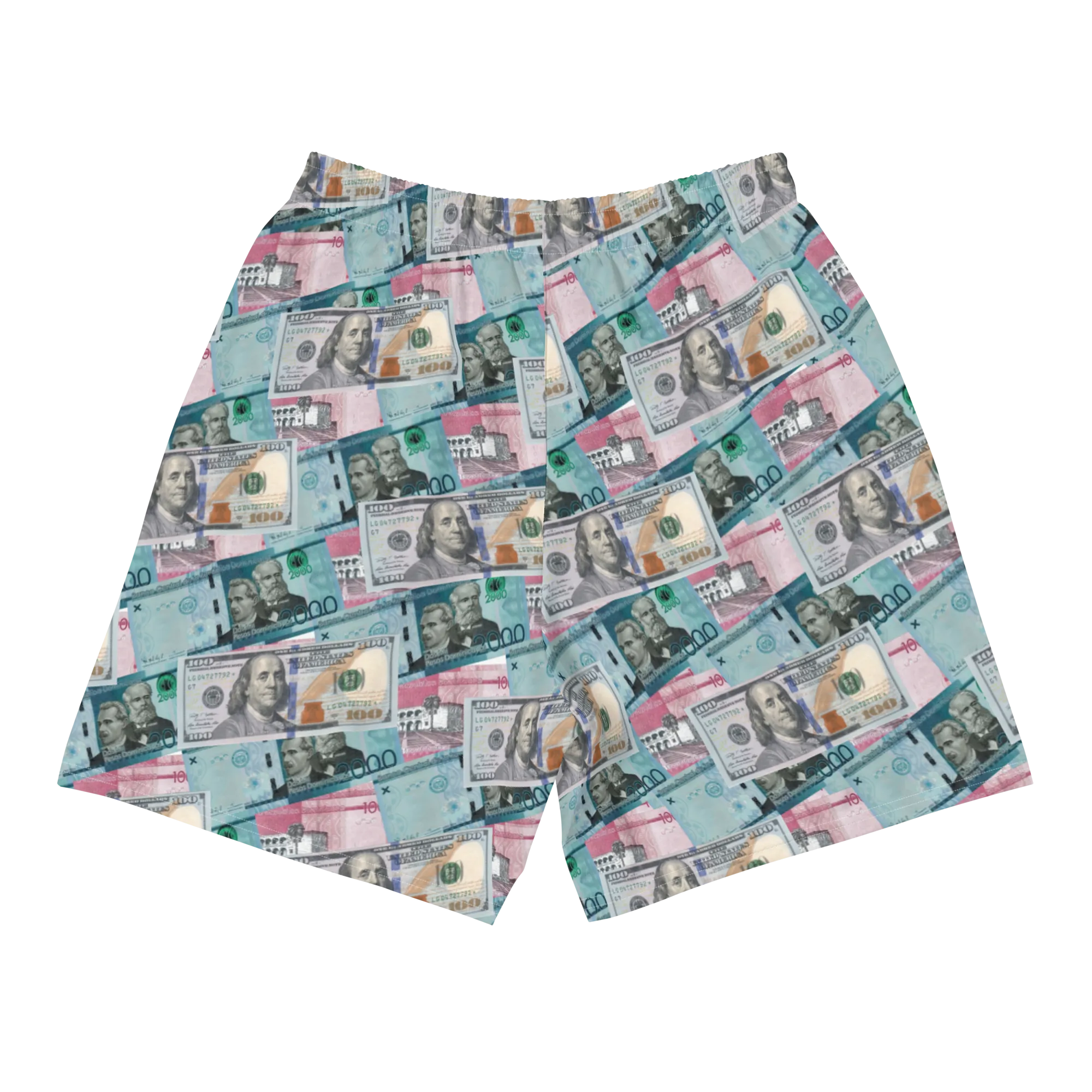 Dominican Pesos y Dolares Men's Athletic Long Shorts Swimsuit
