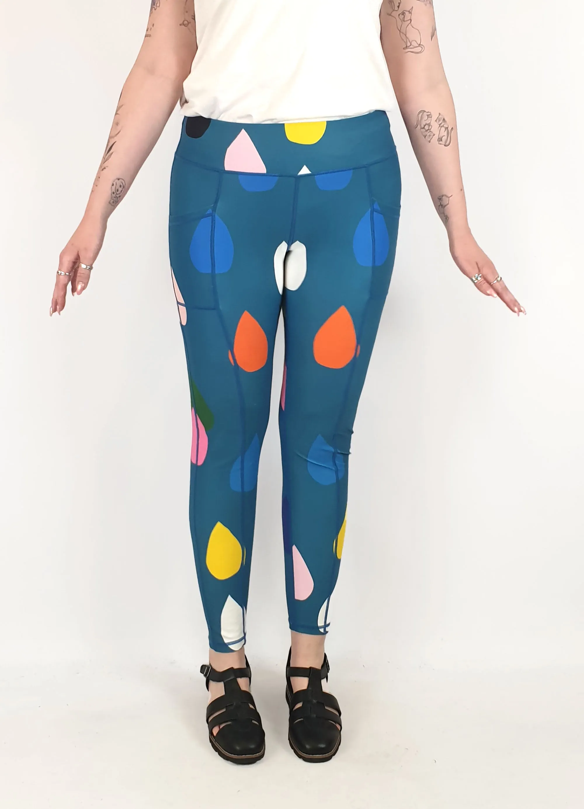 Doops unique print yoga pants medium