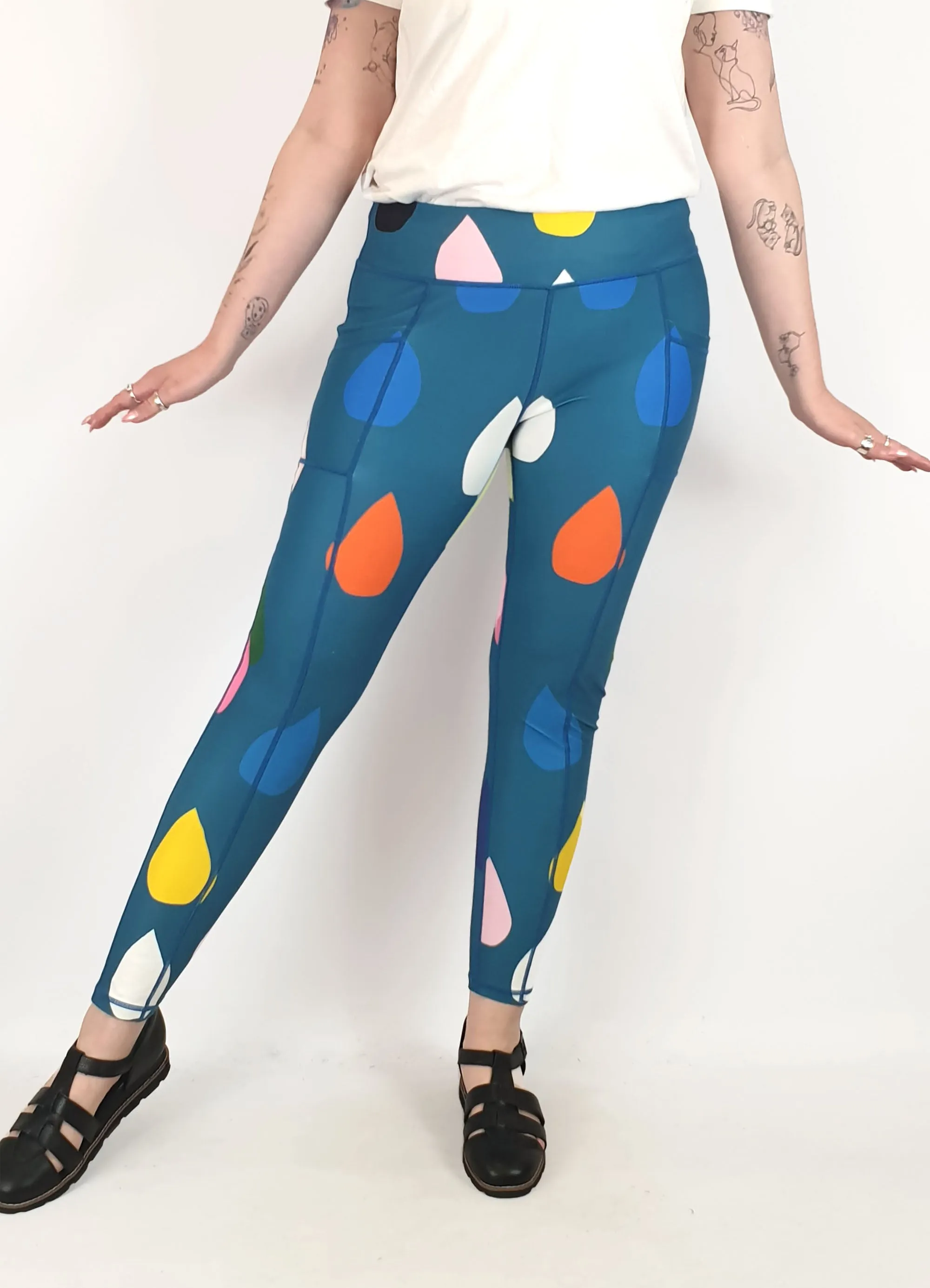 Doops unique print yoga pants medium