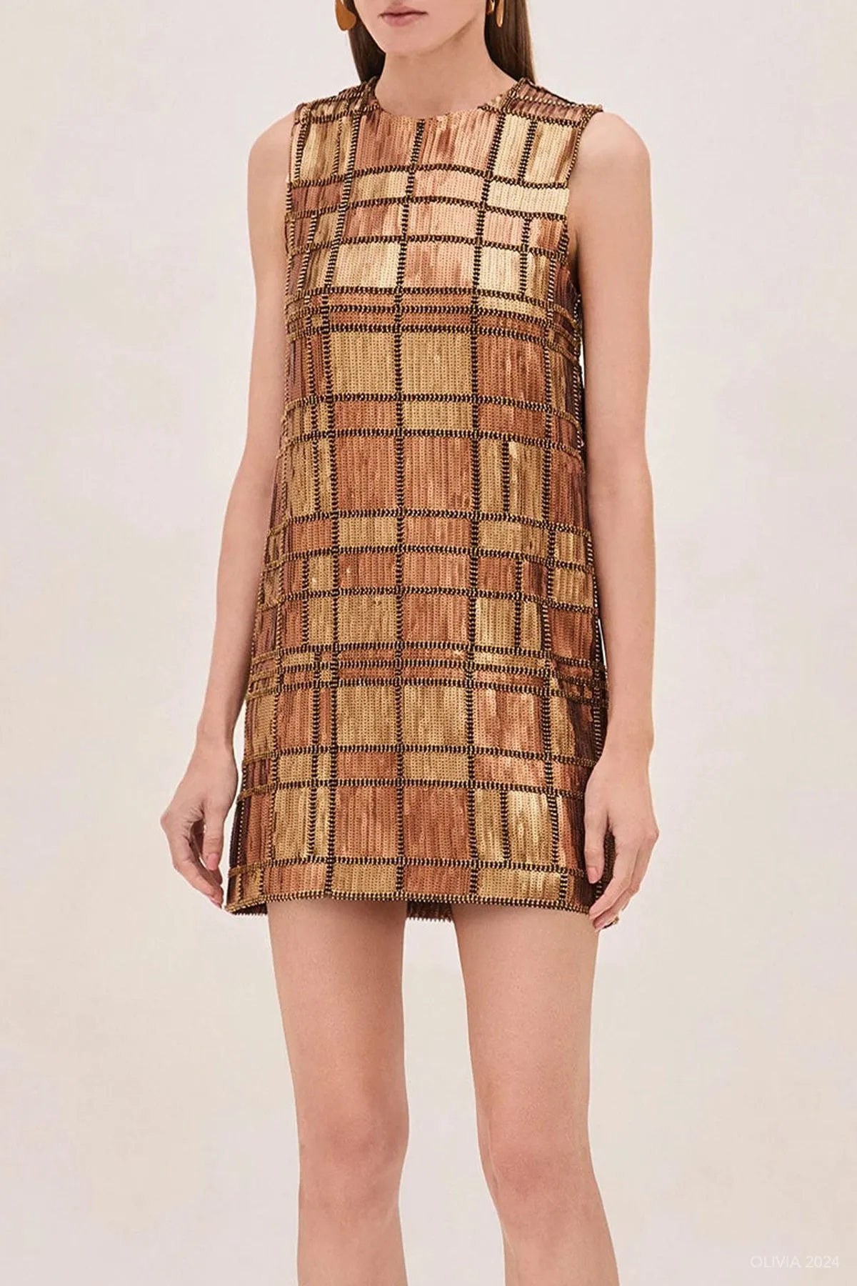 Emani Short Dress in Bronze