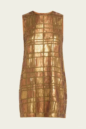 Emani Short Dress in Bronze