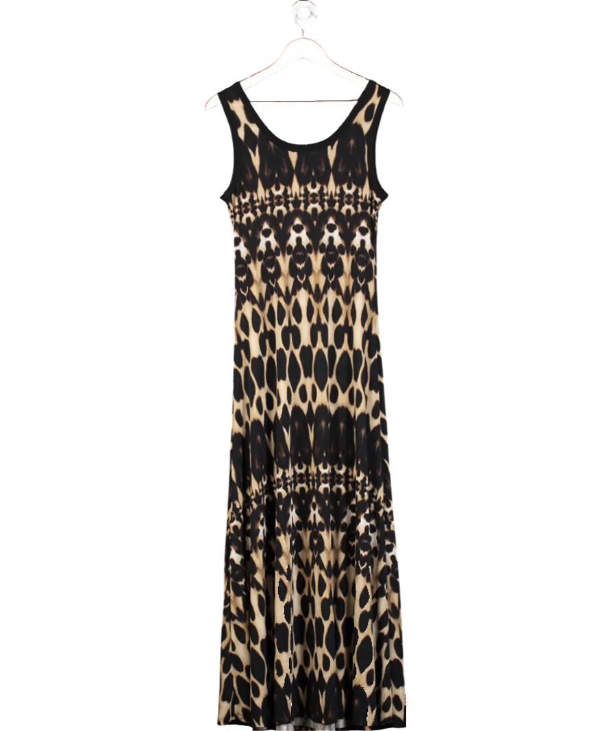 Episode Brown Leopard Print Maxi Dress UK S