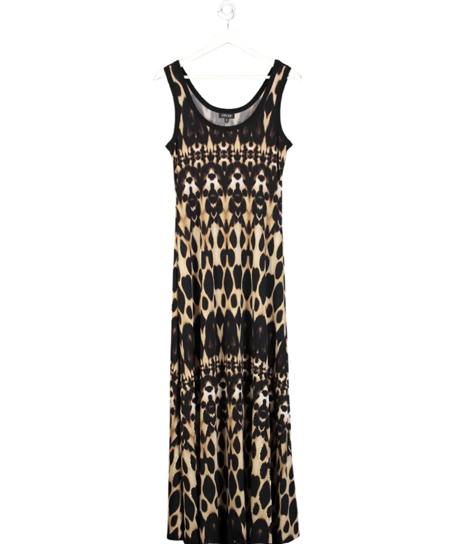 Episode Brown Leopard Print Maxi Dress UK S