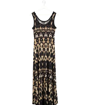 Episode Brown Leopard Print Maxi Dress UK S