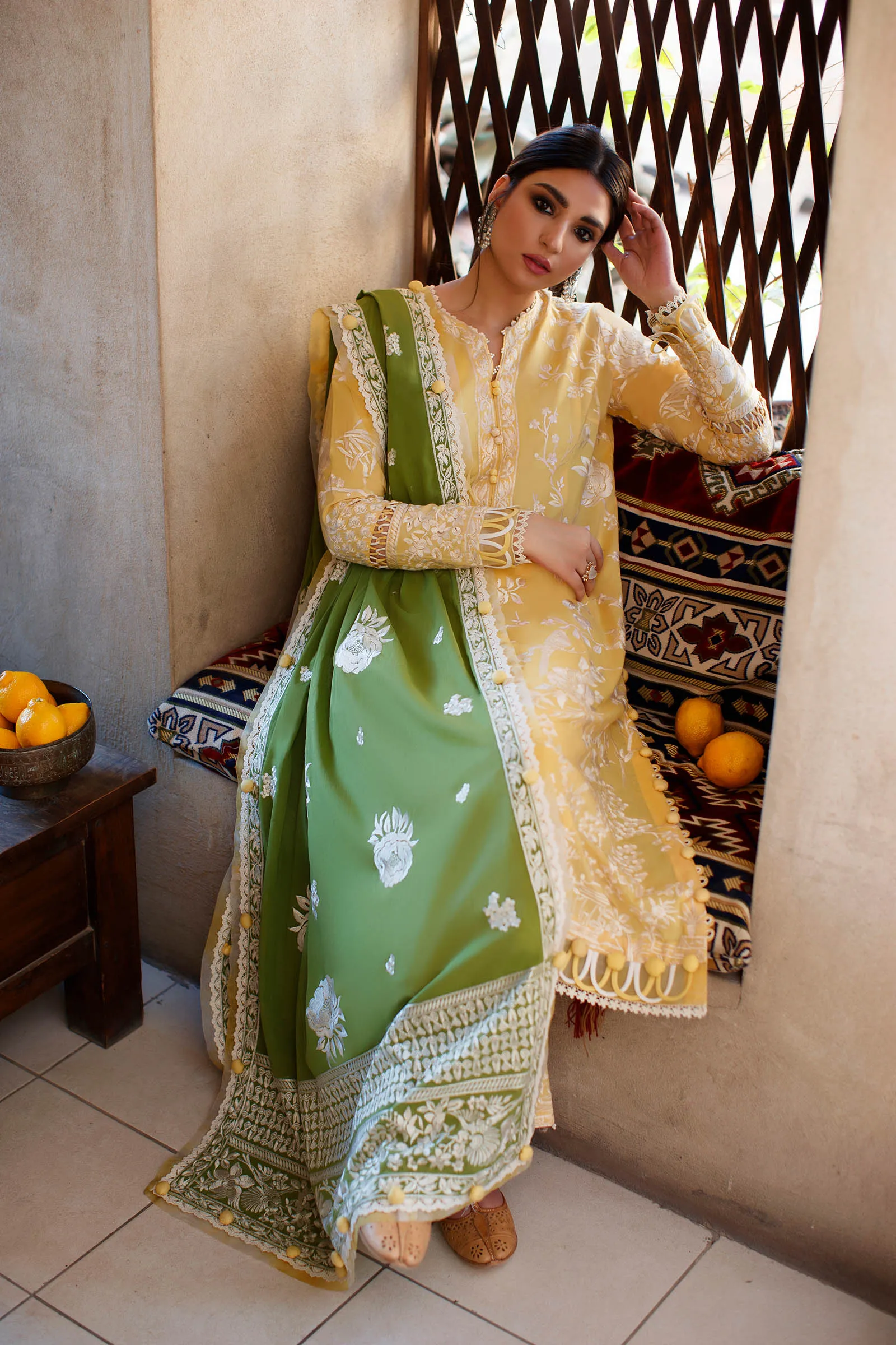 FERESHTEH (ZL22-01 B) | Zaha Summer Lawn Collection 2022 | Unstitched Embroidered Lawn Suits