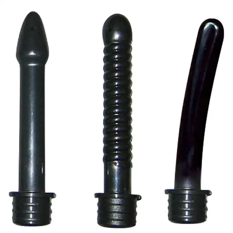 Fifi Black Anal Douche Enema System with 3 Different Attachments