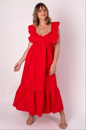 Florence Flutter Sleeve Midi Dress