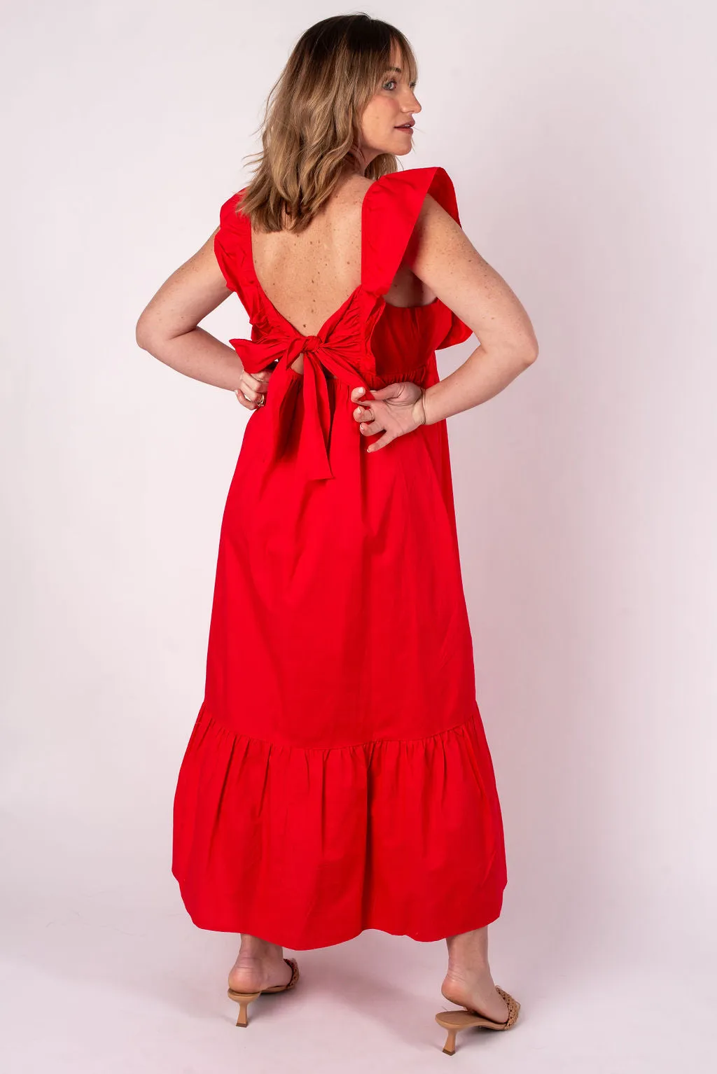 Florence Flutter Sleeve Midi Dress
