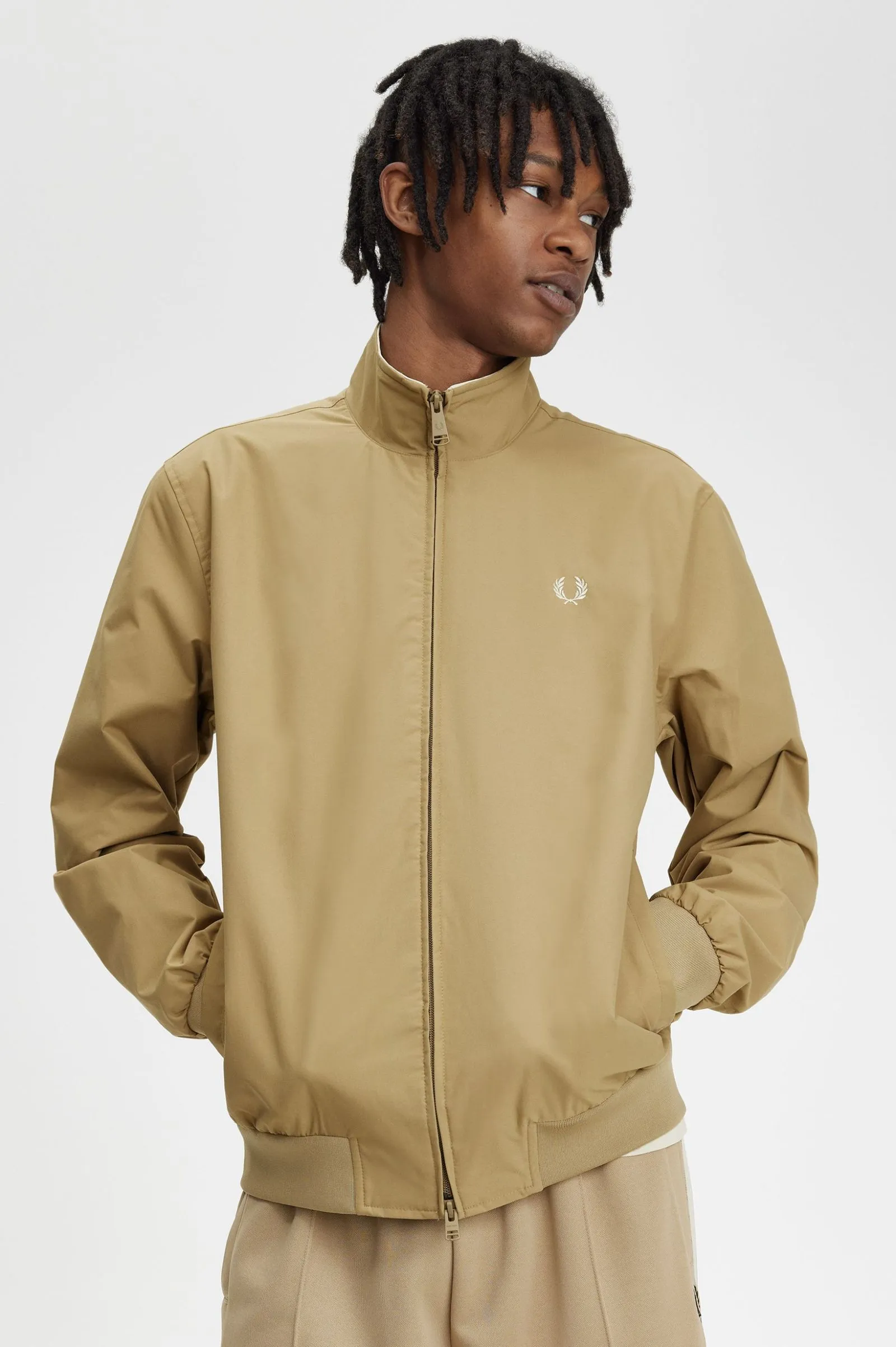 Fred Perry Brentham Jacket Warm Stone