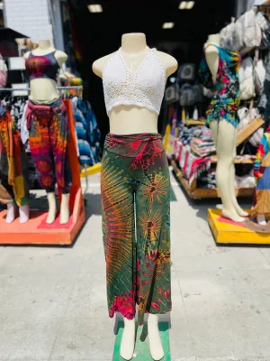 Gabby Gaucho Pants (GREEN Multi-Color)