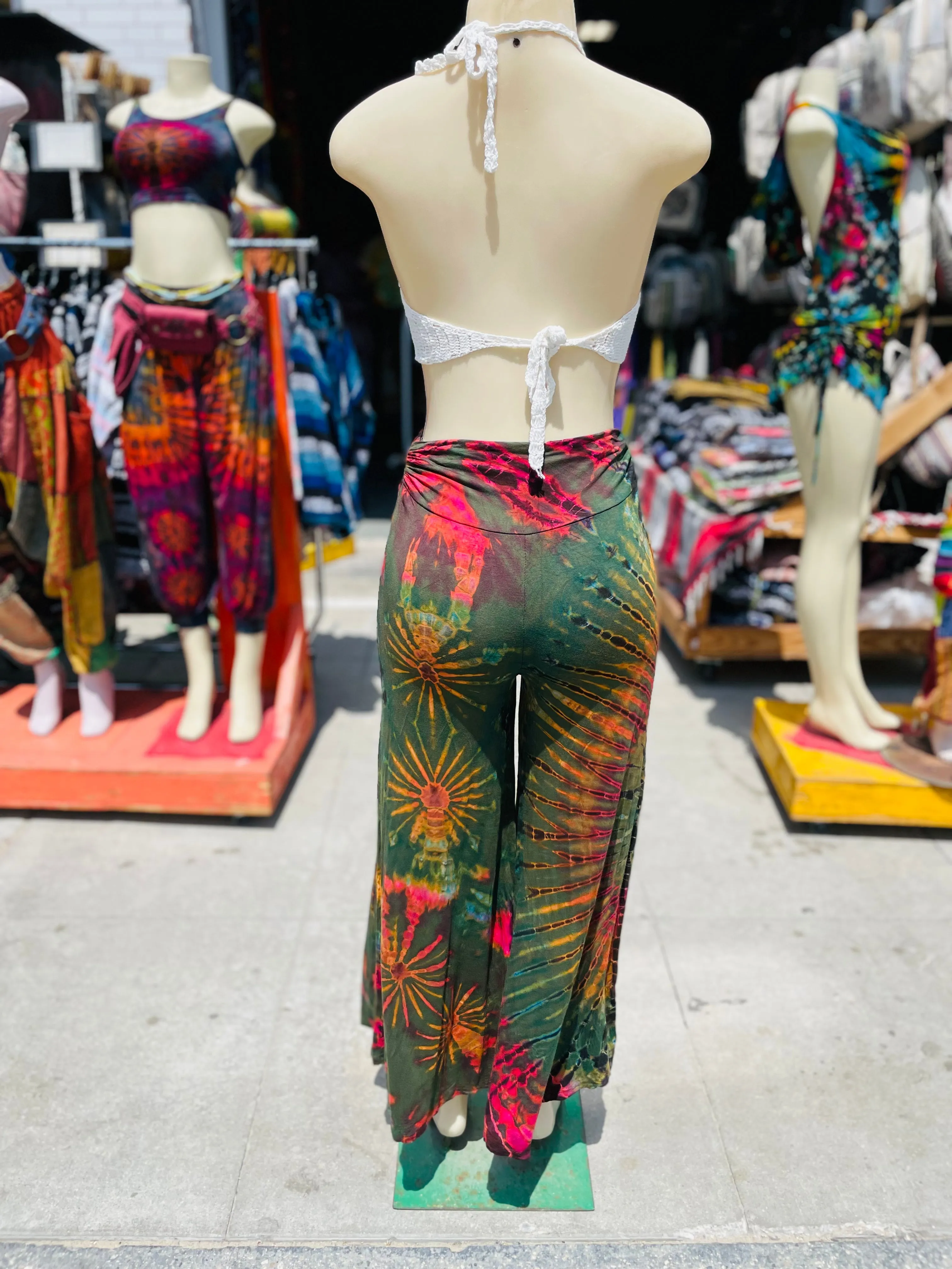 Gabby Gaucho Pants (GREEN Multi-Color)