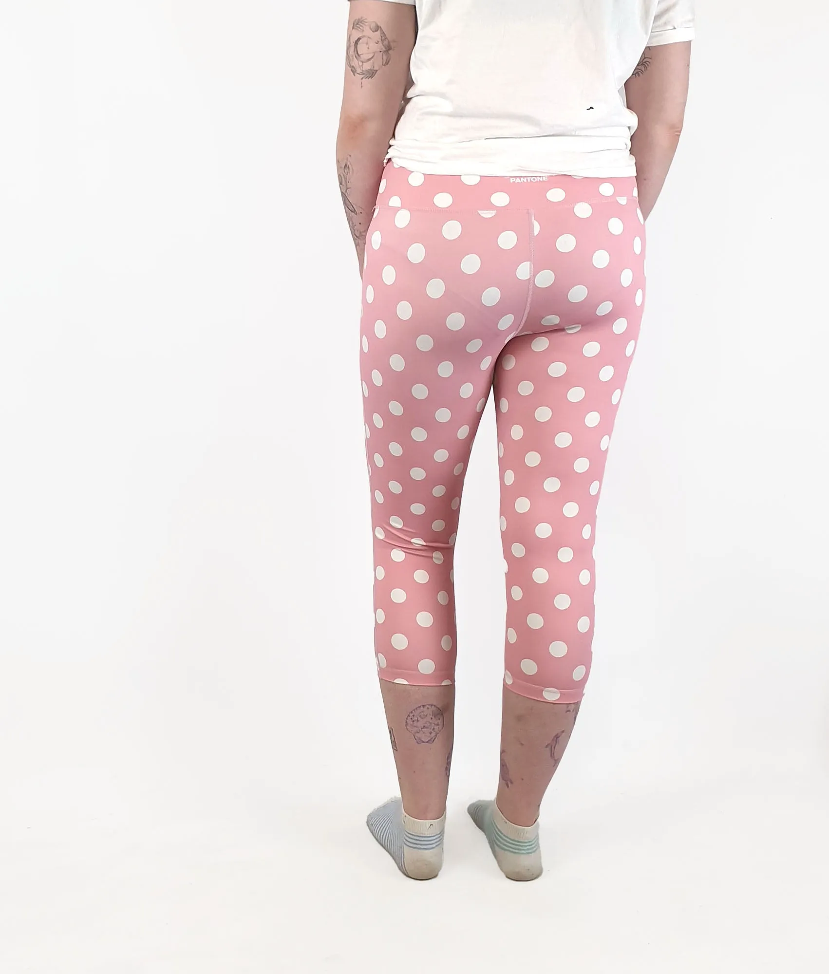 Gorman   Pantone pink polka dot yoga / workout pants size 12