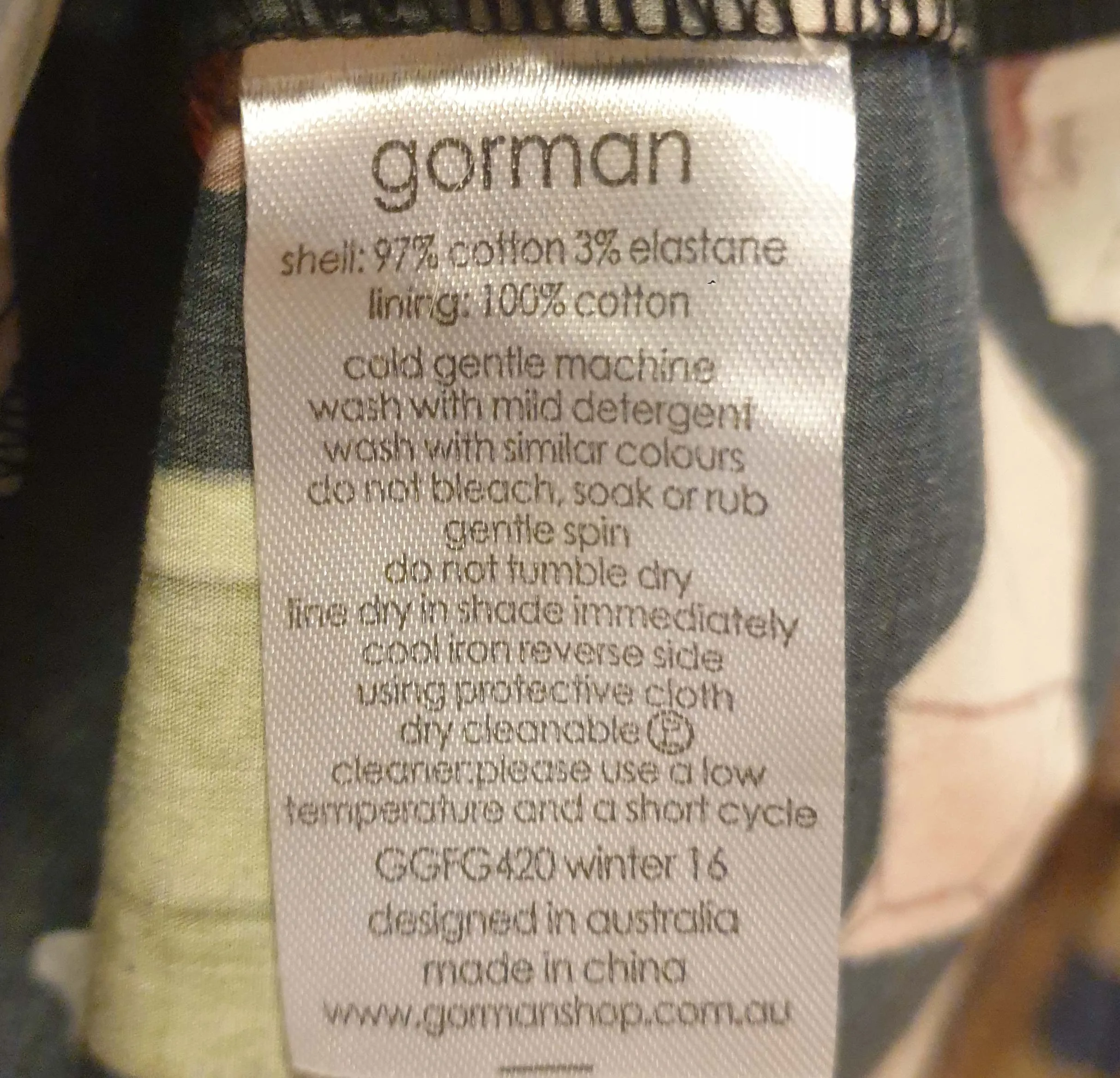 Gorman rock formation print dress size 10