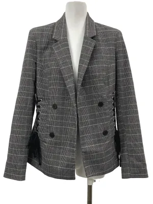 Grey Checkered Plait Blazer