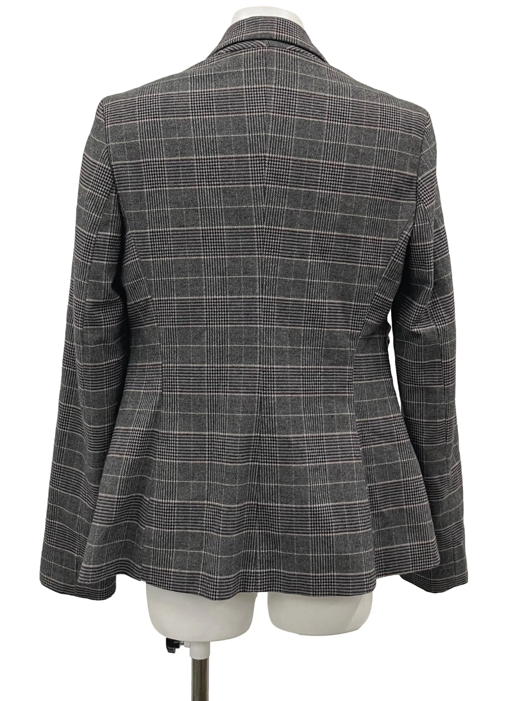 Grey Checkered Plait Blazer