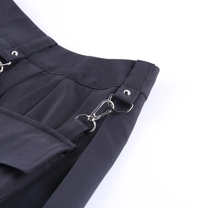 Harajuku Punk Style Semi-High Waist Mini Skirt