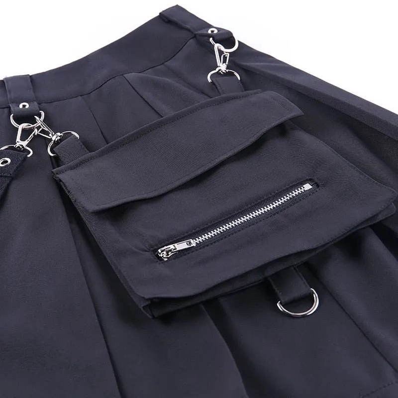 Harajuku Punk Style Semi-High Waist Mini Skirt