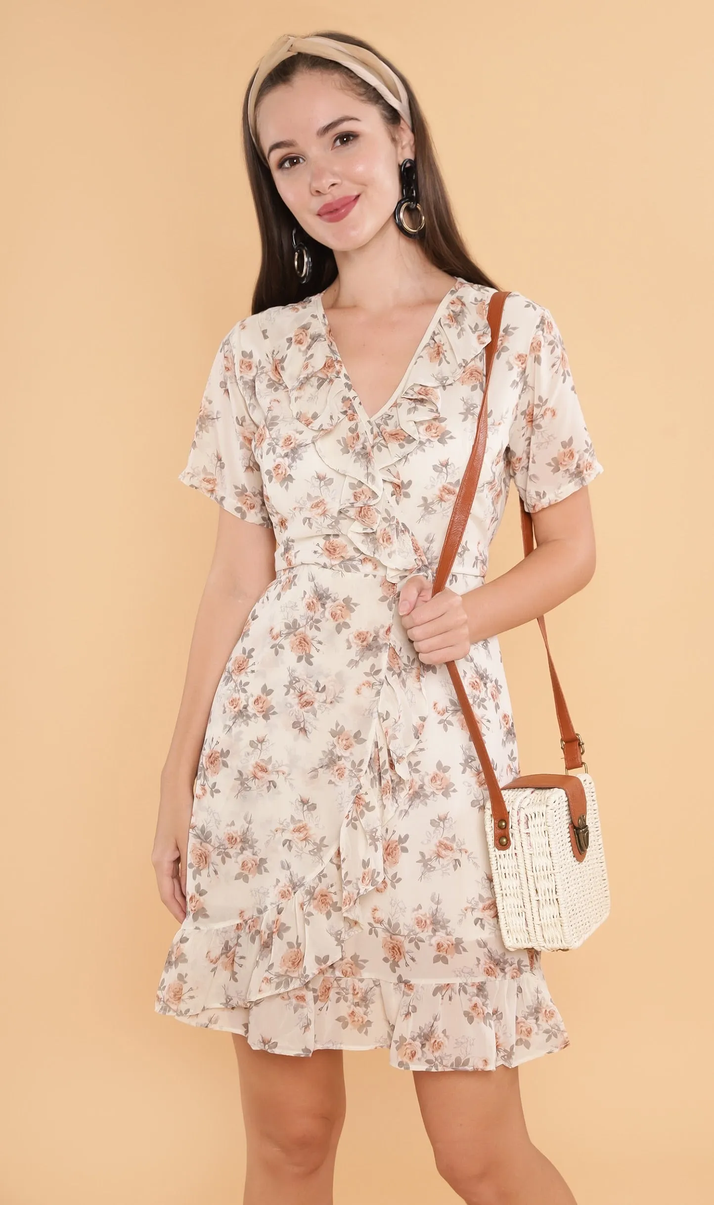 HARLOWE Ruffled Dress (Cream)