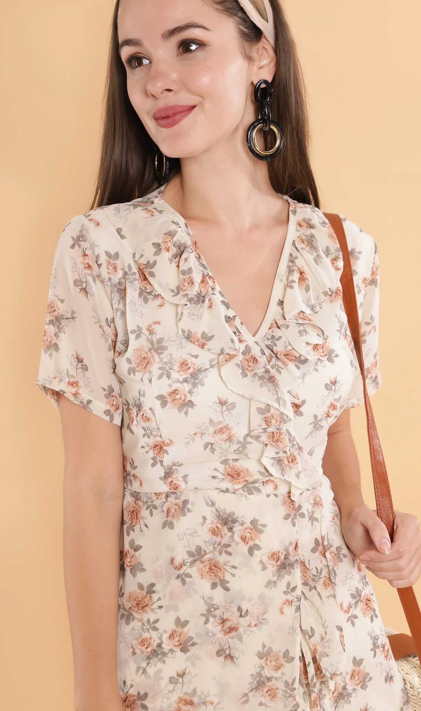 HARLOWE Ruffled Dress (Cream)