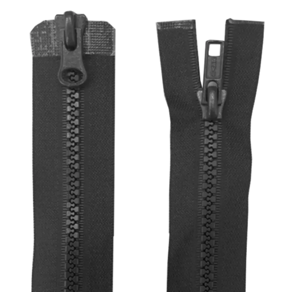 Heavy Duty Moulded Plastic Chunky 2 Way Zip 20" (51cm)