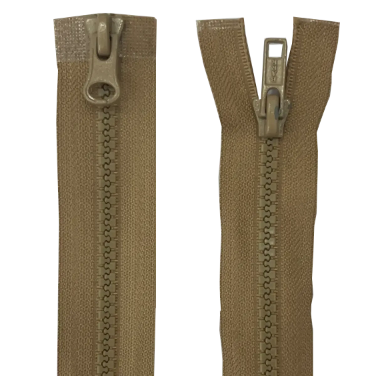 Heavy Duty Moulded Plastic Chunky 2 Way Zip 20" (51cm)