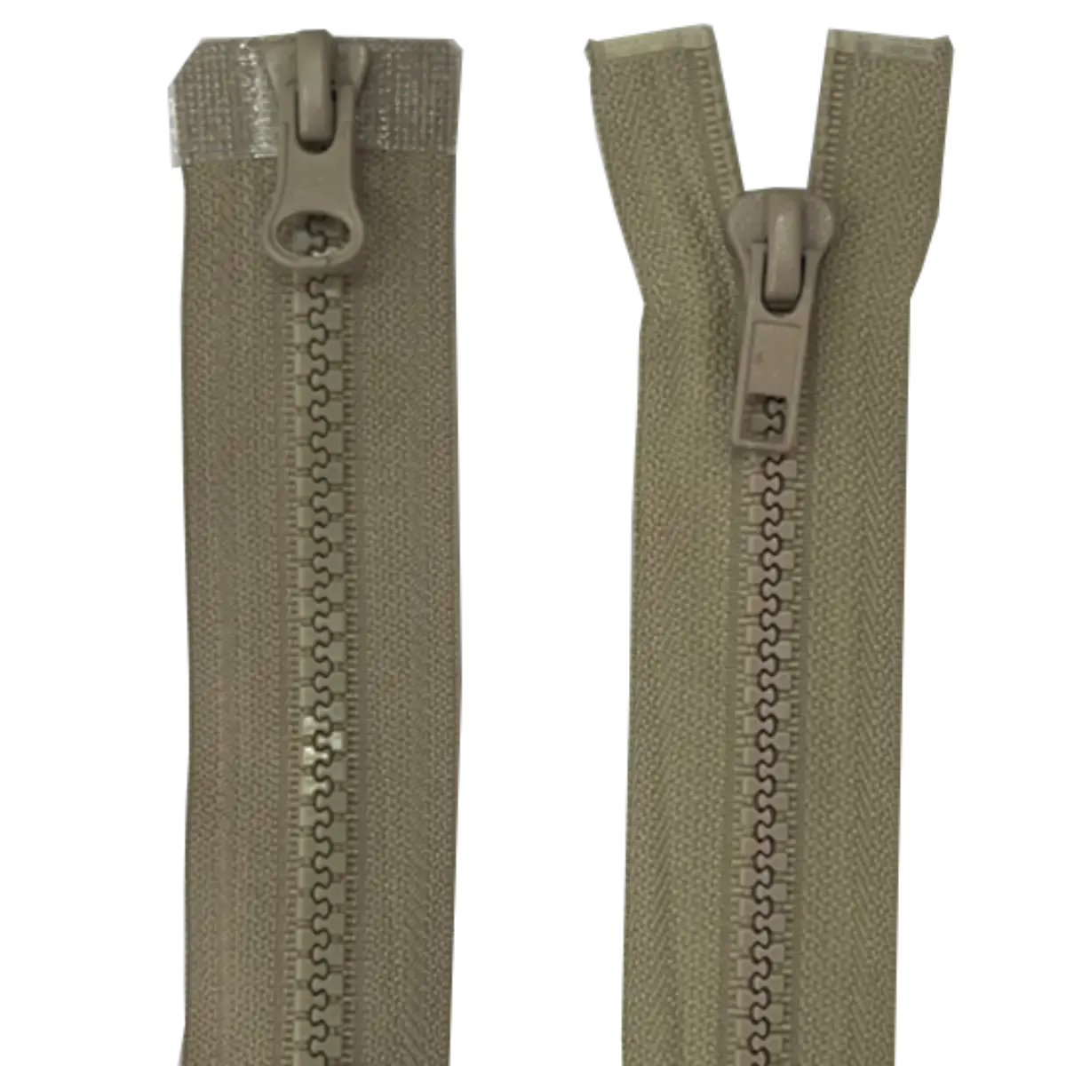 Heavy Duty Moulded Plastic Chunky 2 Way Zip 20" (51cm)