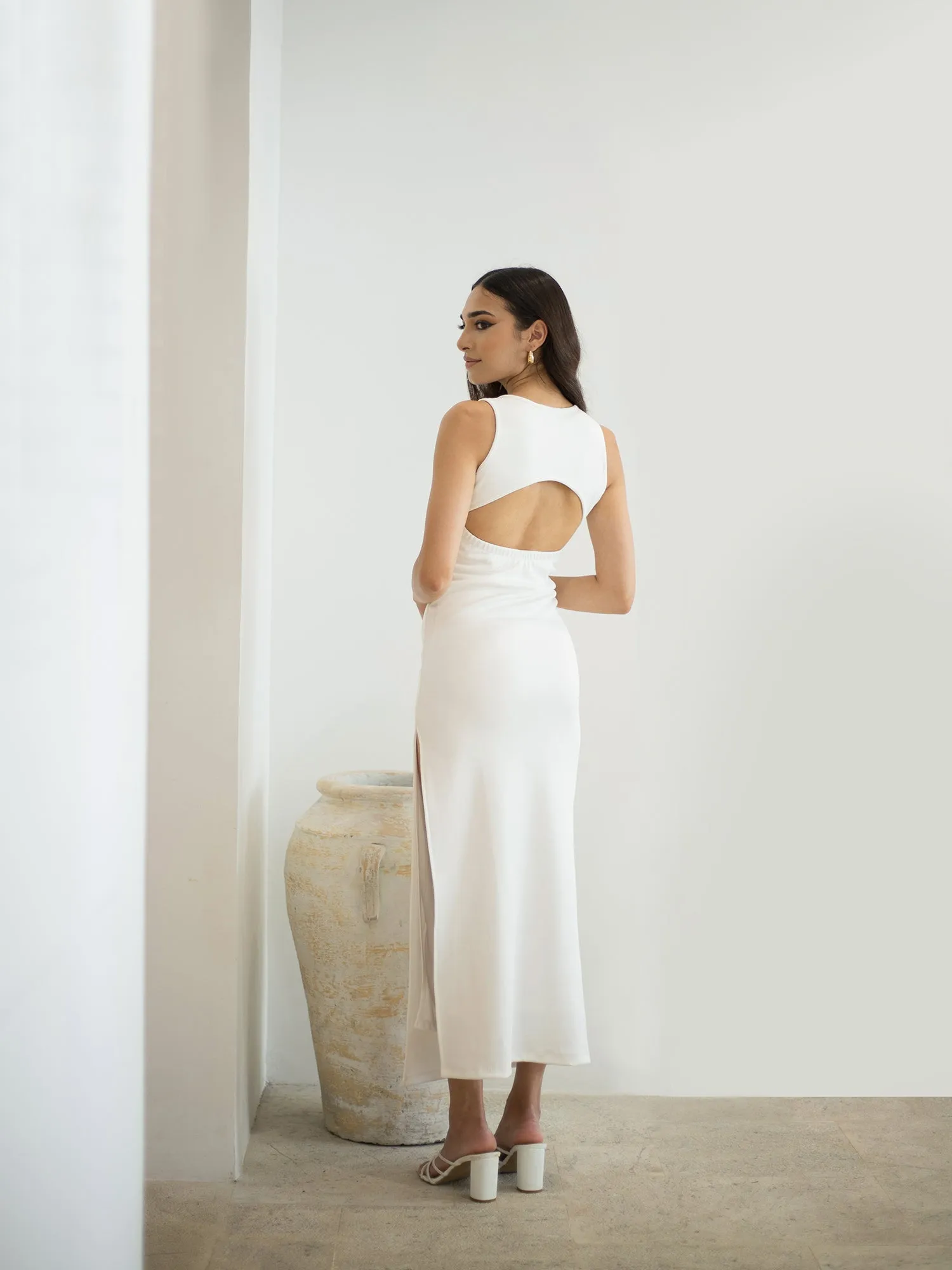 High Neck Maxi Dress