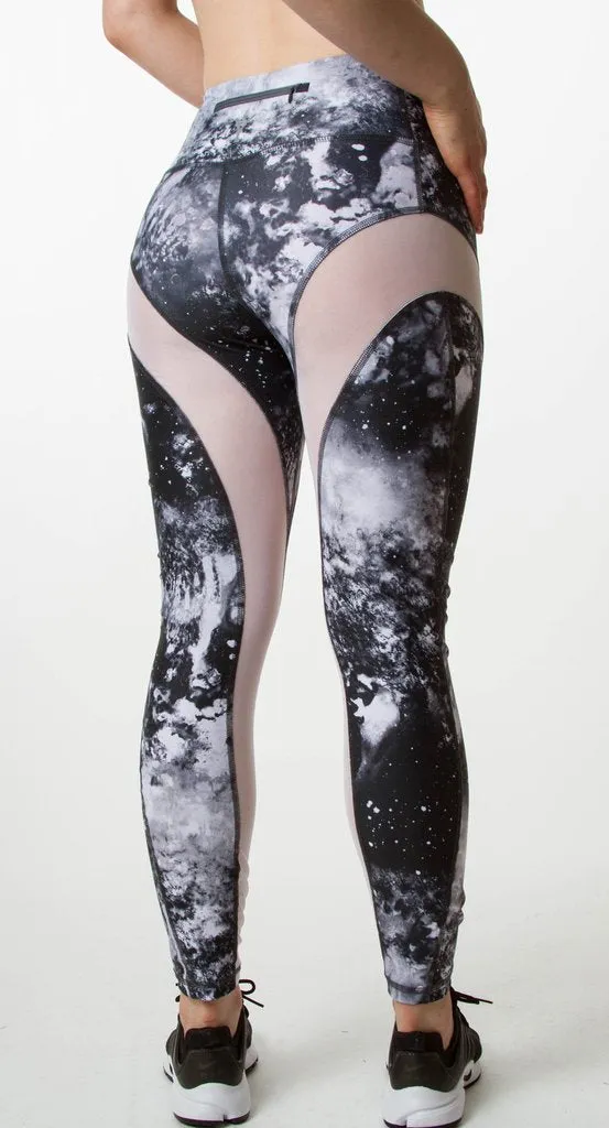 High Waist Mesh Legging - Marble : Yashel Athletics