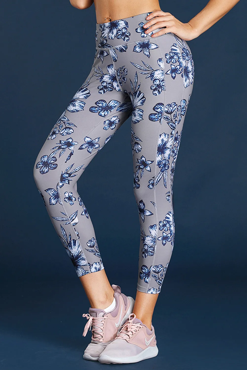 High Waist Yoga Sport Leggings with Floral Print