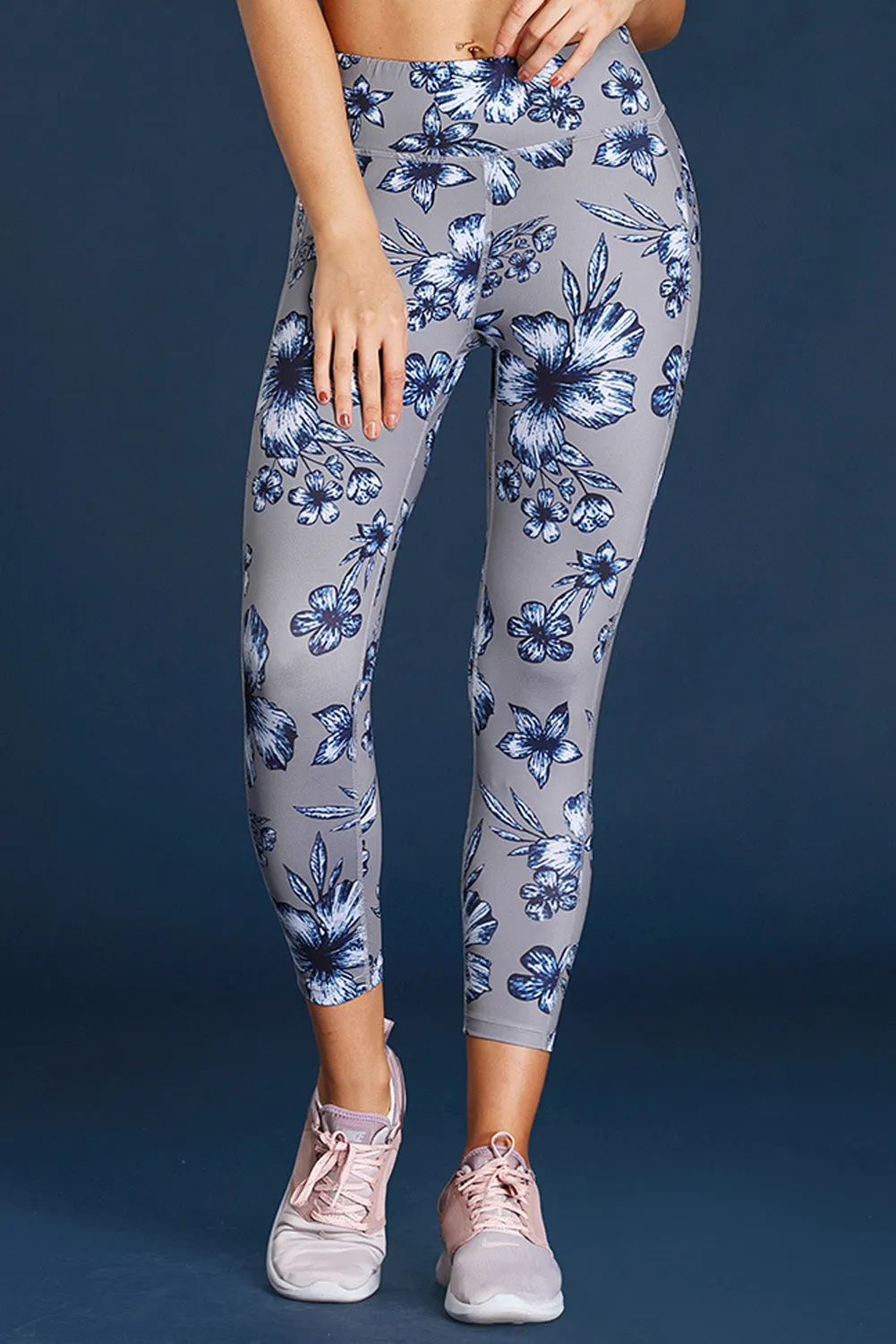 High Waist Yoga Sport Leggings with Floral Print