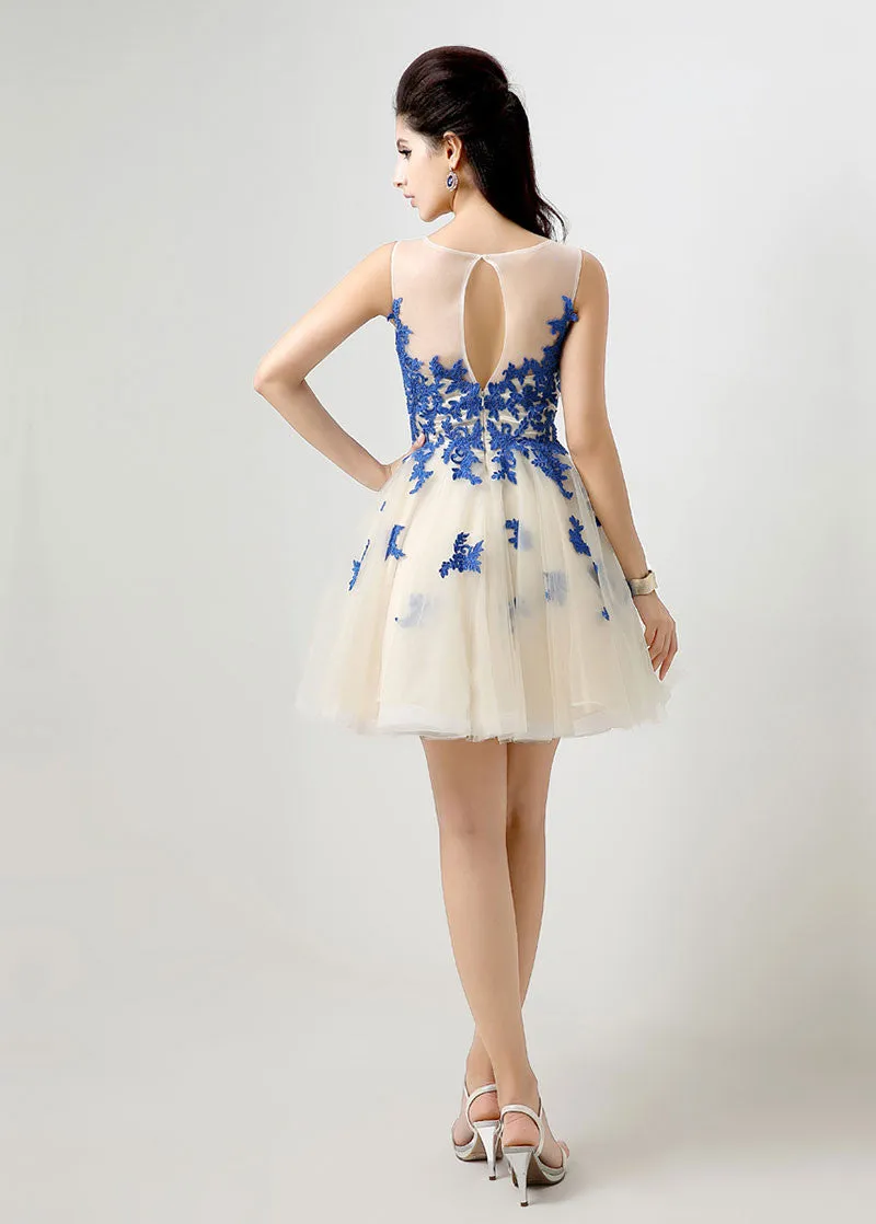 Homecoming Dress With Lace Appliques
