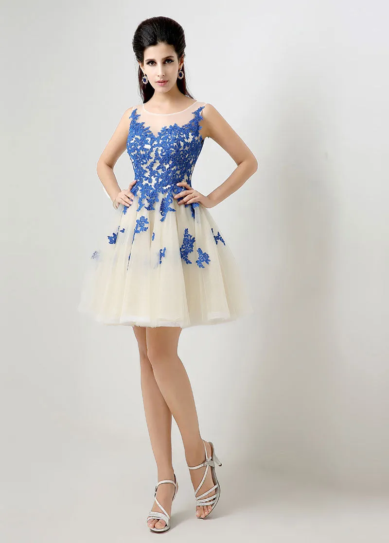 Homecoming Dress With Lace Appliques