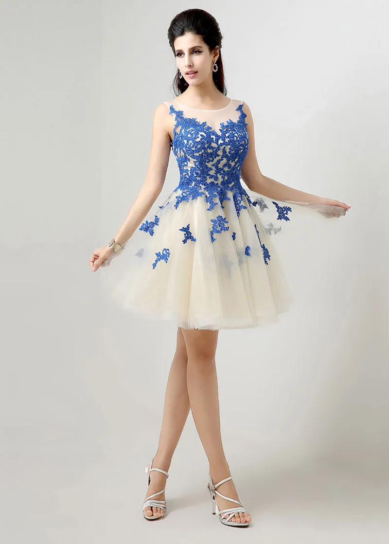 Homecoming Dress With Lace Appliques