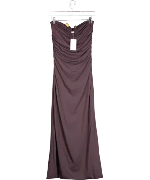 Kookai Brown Tayla Trim Maxi Dress UK 10