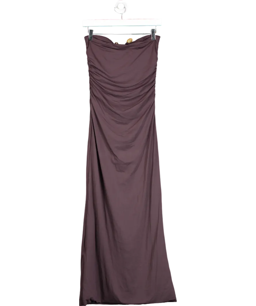 Kookai Brown Tayla Trim Maxi Dress UK 10