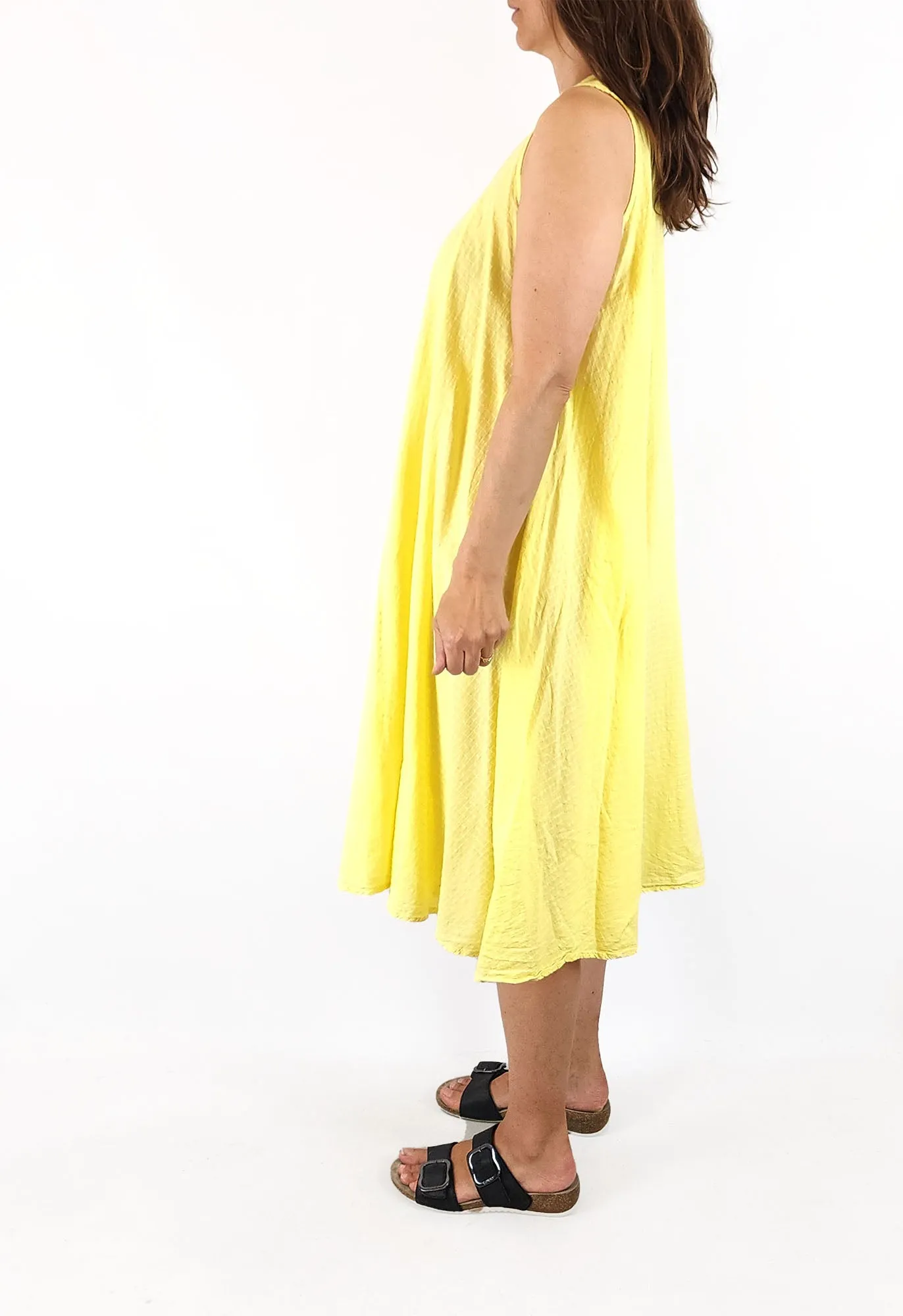 Kowtow yellow cotton dress size XS