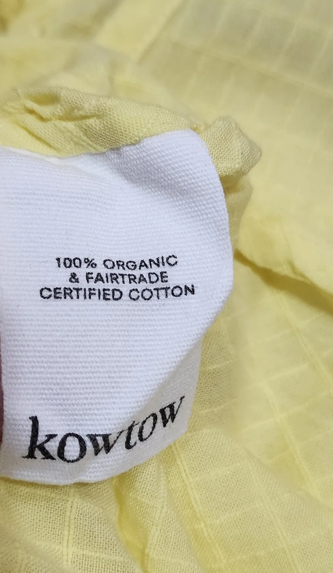 Kowtow yellow cotton dress size XS