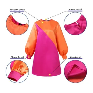 Ladies Color Explosion Vintage Mini Dress