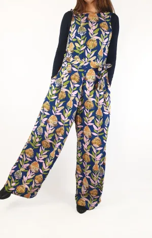 Leonard St protea print wide leg sleeveless jumpsuit size 10