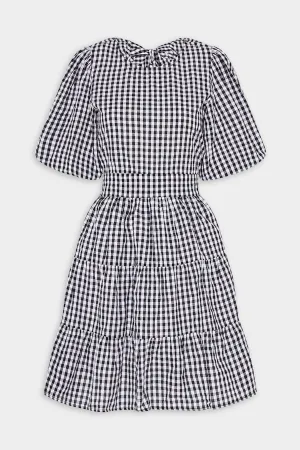 Lizzy Mini Dress in Varsha Gingham Black