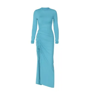 Long Sleeve Side Slit Maxi Dress