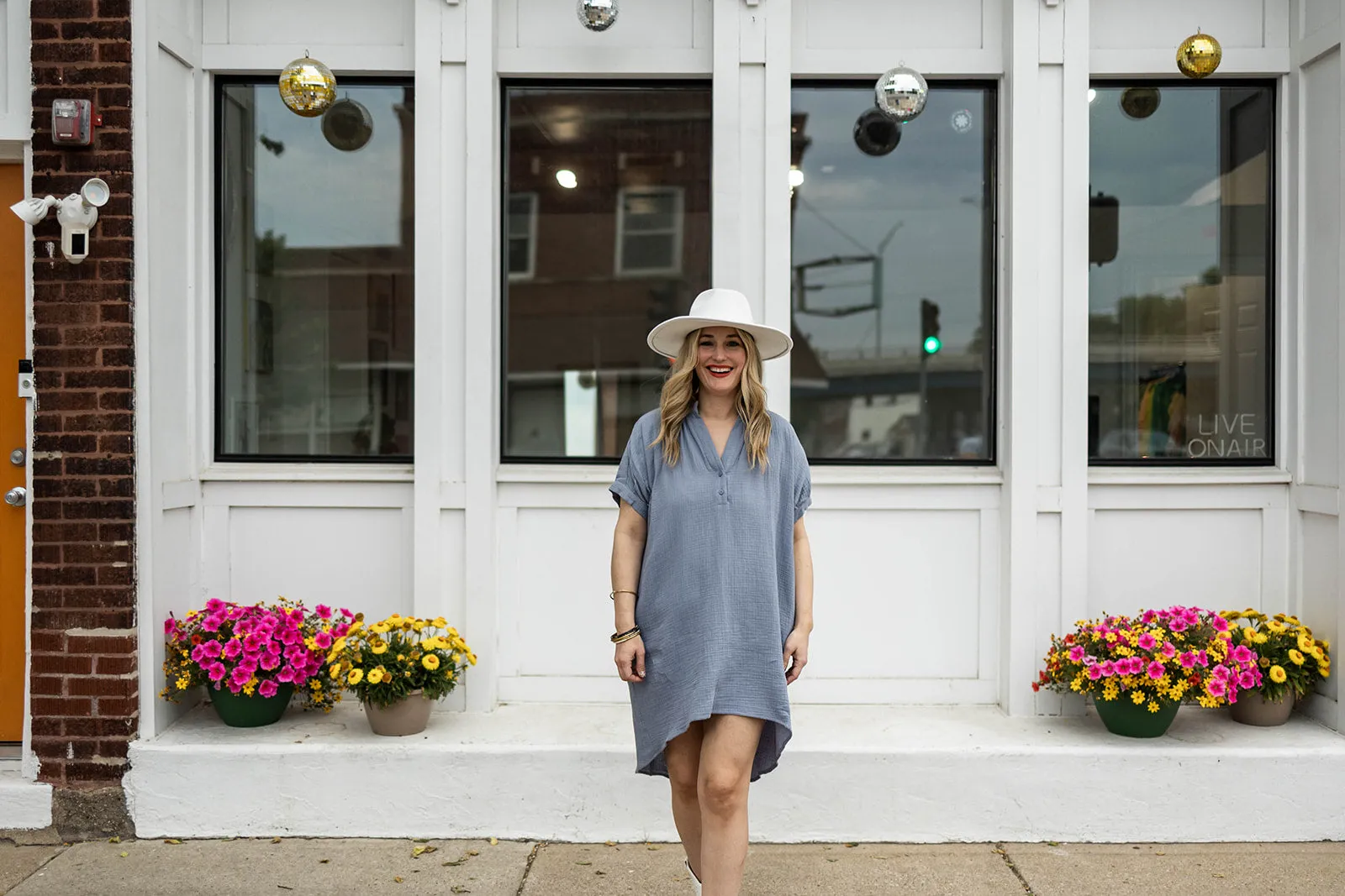 lourdes dress in blue