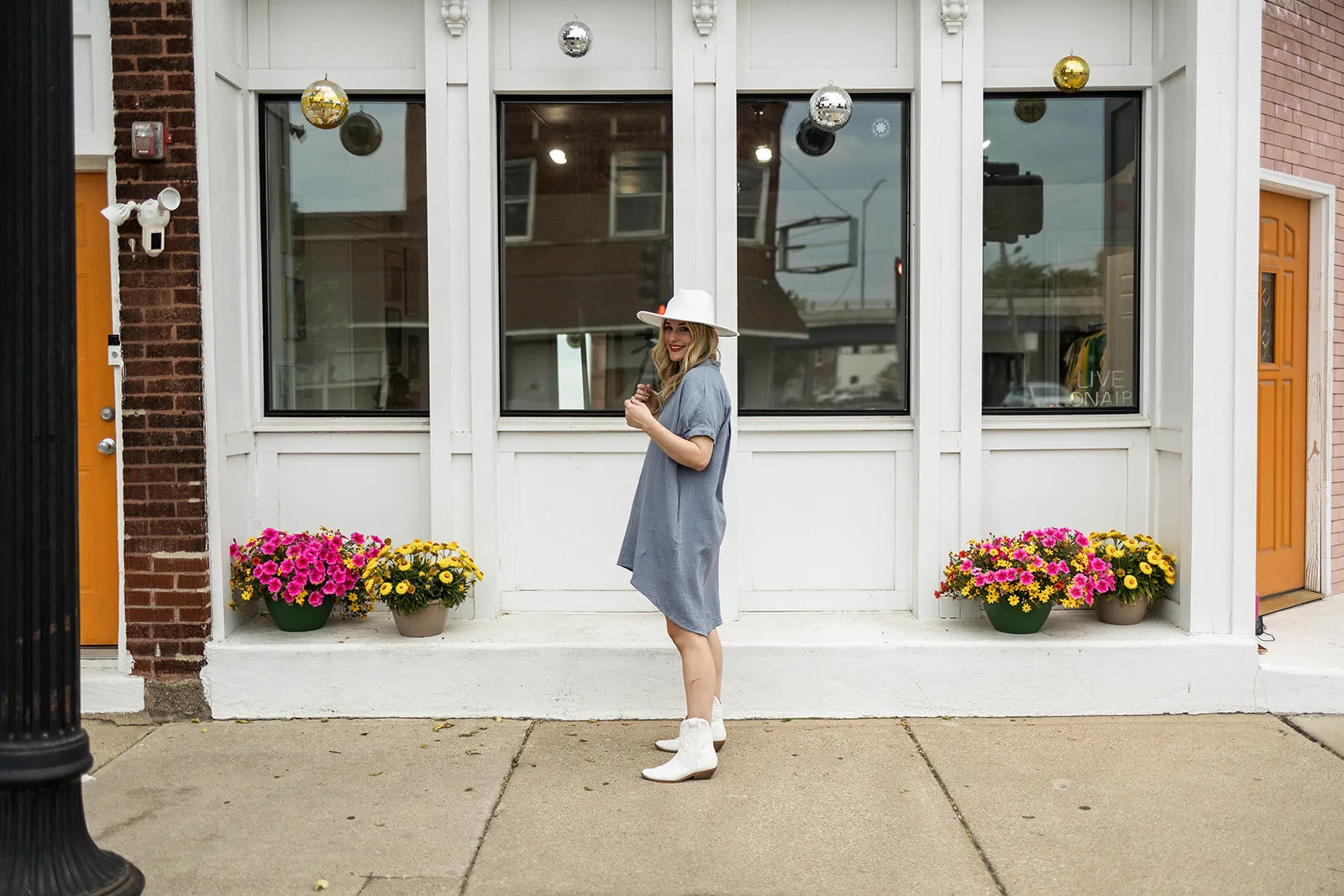 lourdes dress in blue