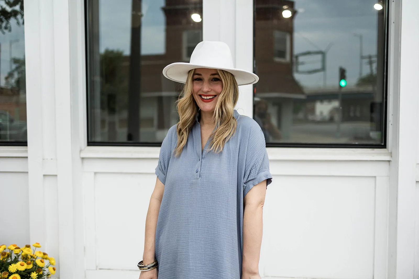 lourdes dress in blue