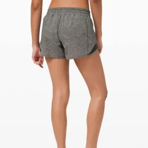 Lululemon Hotty Hot Short II *Long 4&quot; in Heather Lux Multi Black